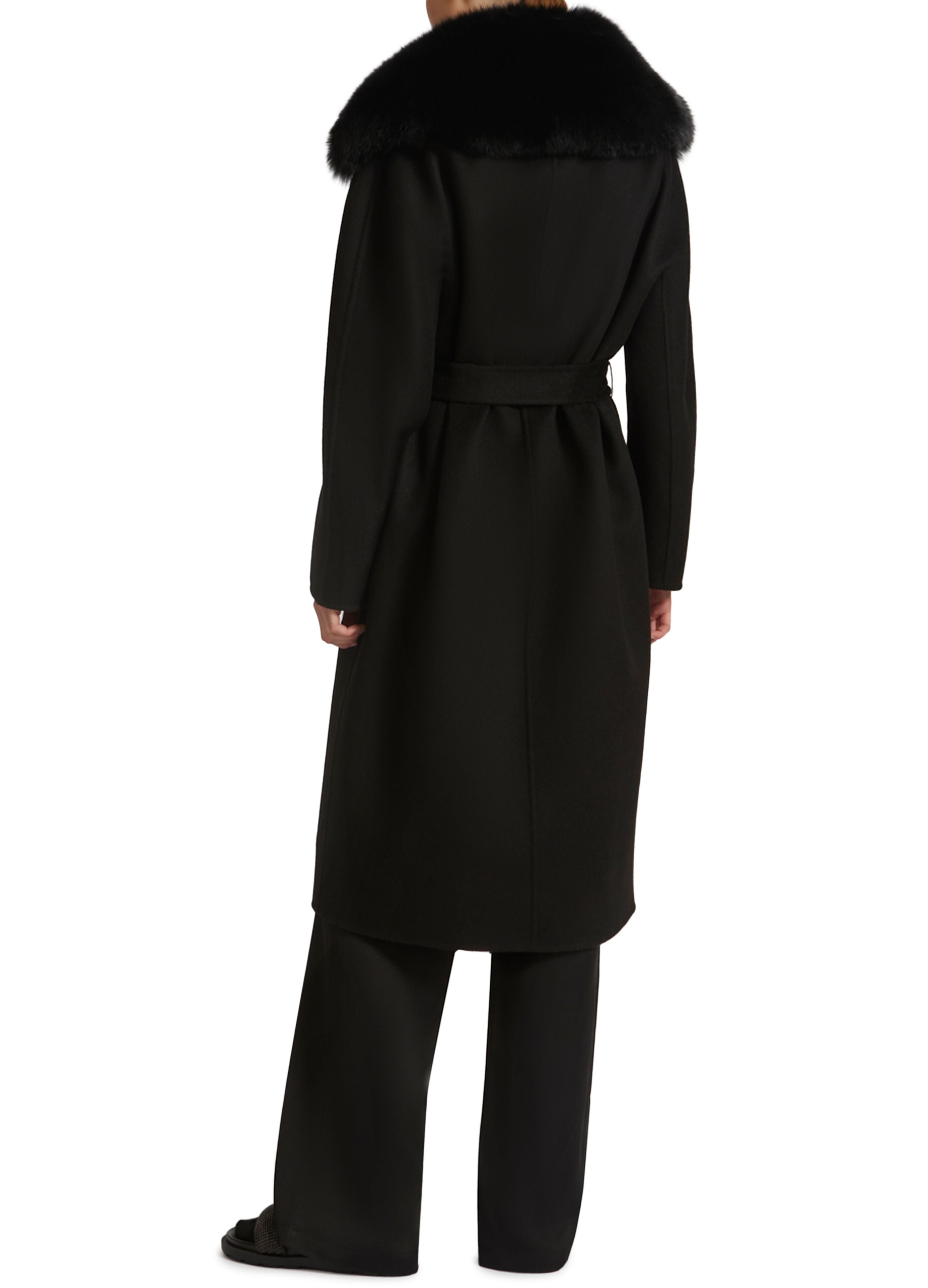 コート FACADE PATTERN Cashmere belted coat_black FACADE PATTERN Cashmere for Women | Modalova