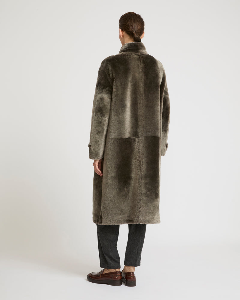 Merino officer coat - grey - Yves Salomon