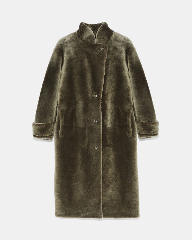 Merino officer coat - grey - Yves Salomon