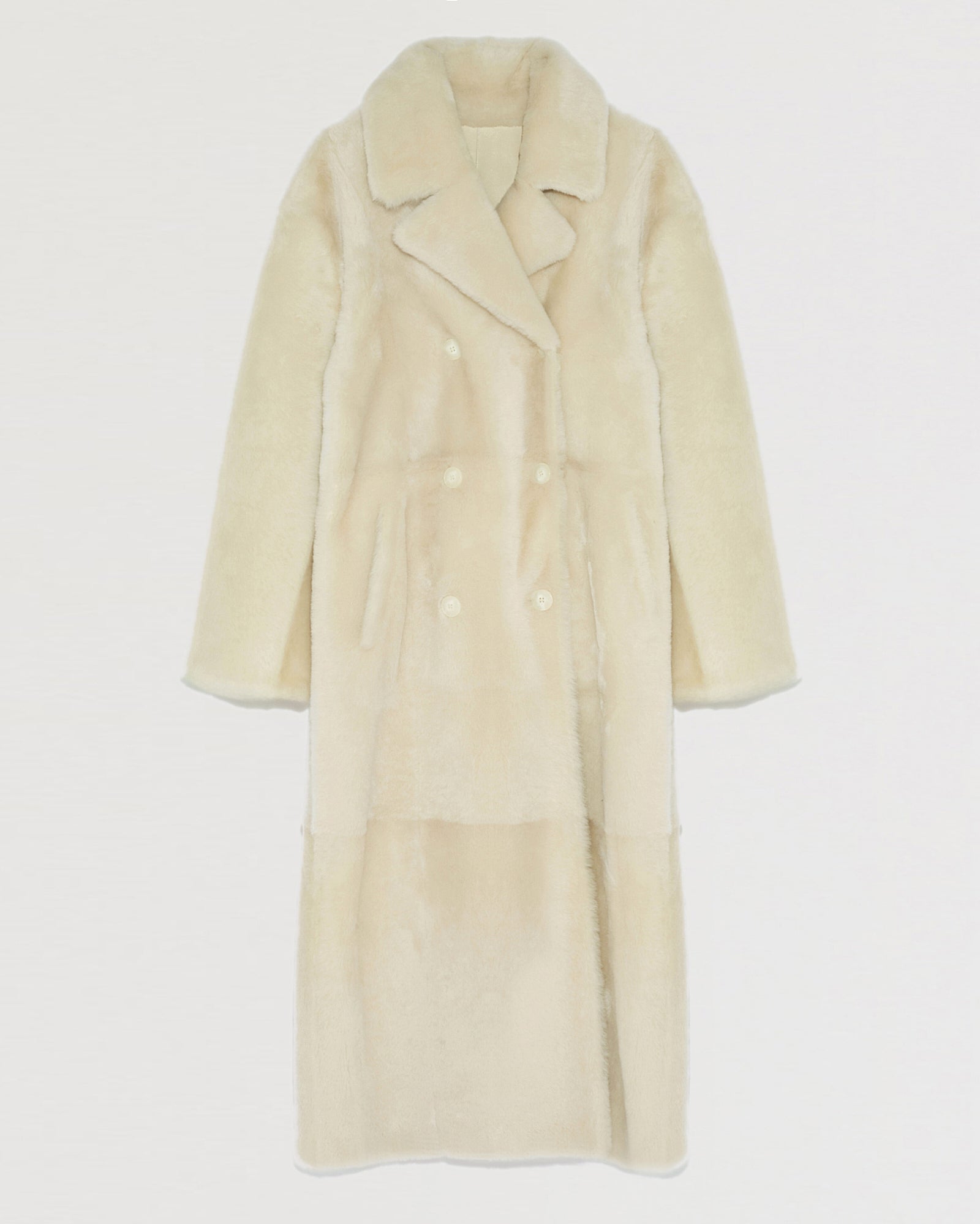 Yves salomon deals reversible shearling coat