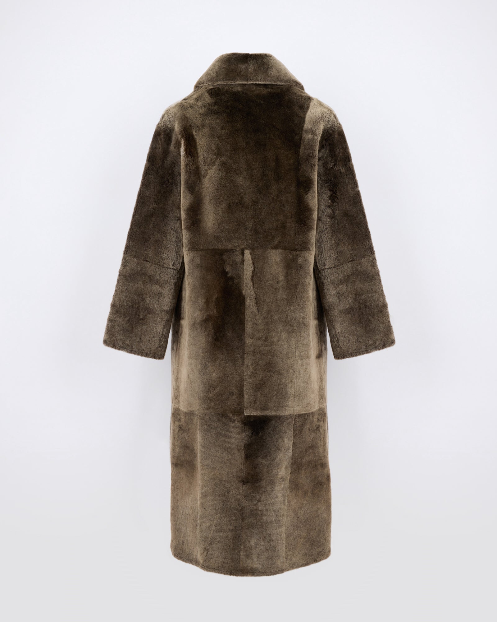 Long double-breasted shearling coat - Yves Salomon - New Fall/Winter Collection