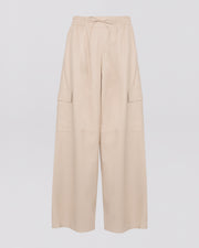 Cargo trousers in lamb leather