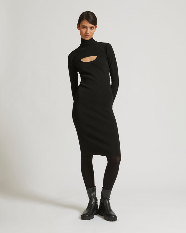 Two-in-one knitted dress
