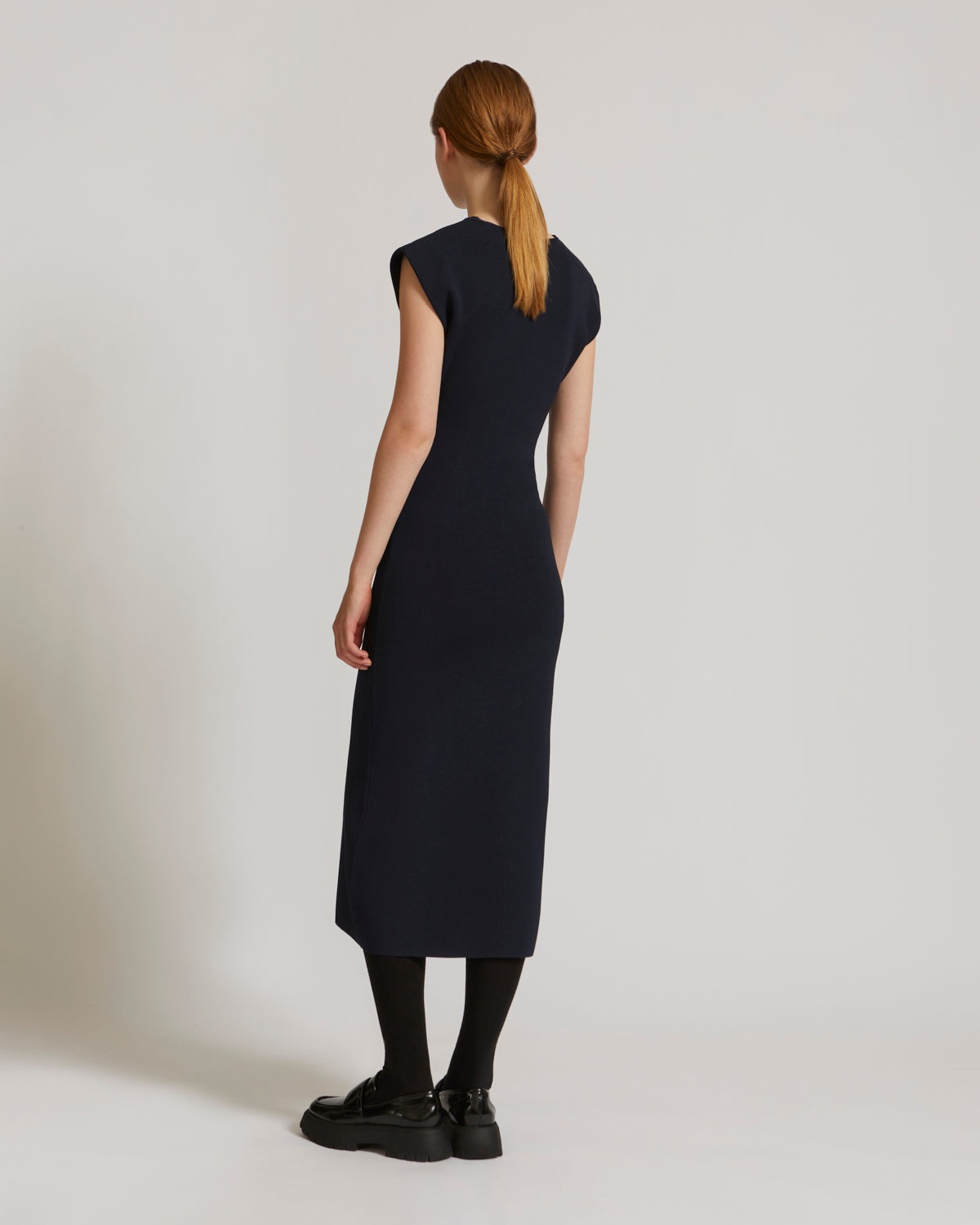 Knit maxi dress - navy - Yves Salomon