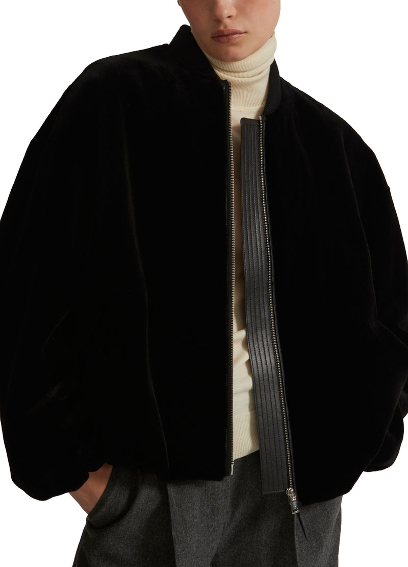 Bomber jacket in sheared mink