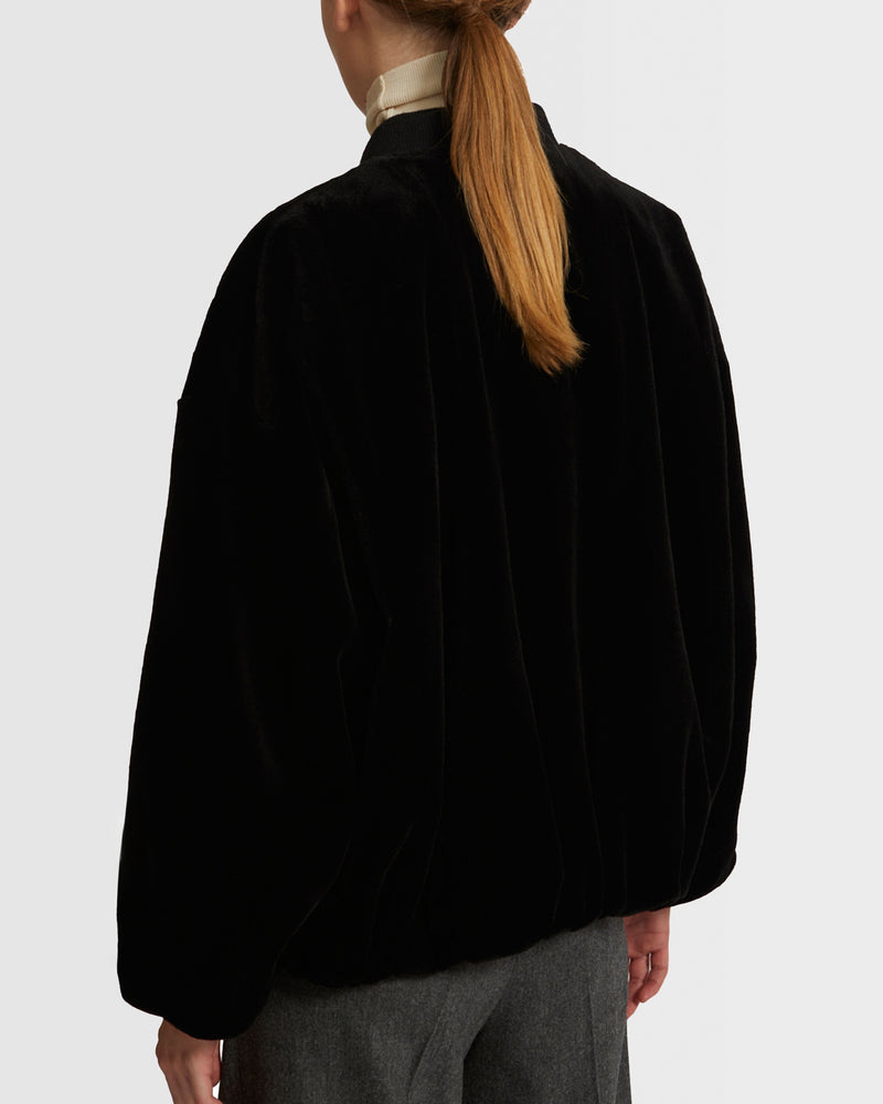 Bomber jacket in sheared mink