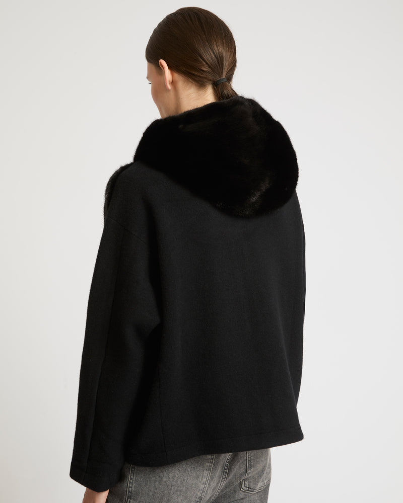 Hooded jacket in long-haired mink fur - white - Yves Salomon