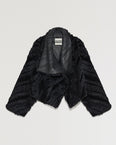Short merino draped jacket