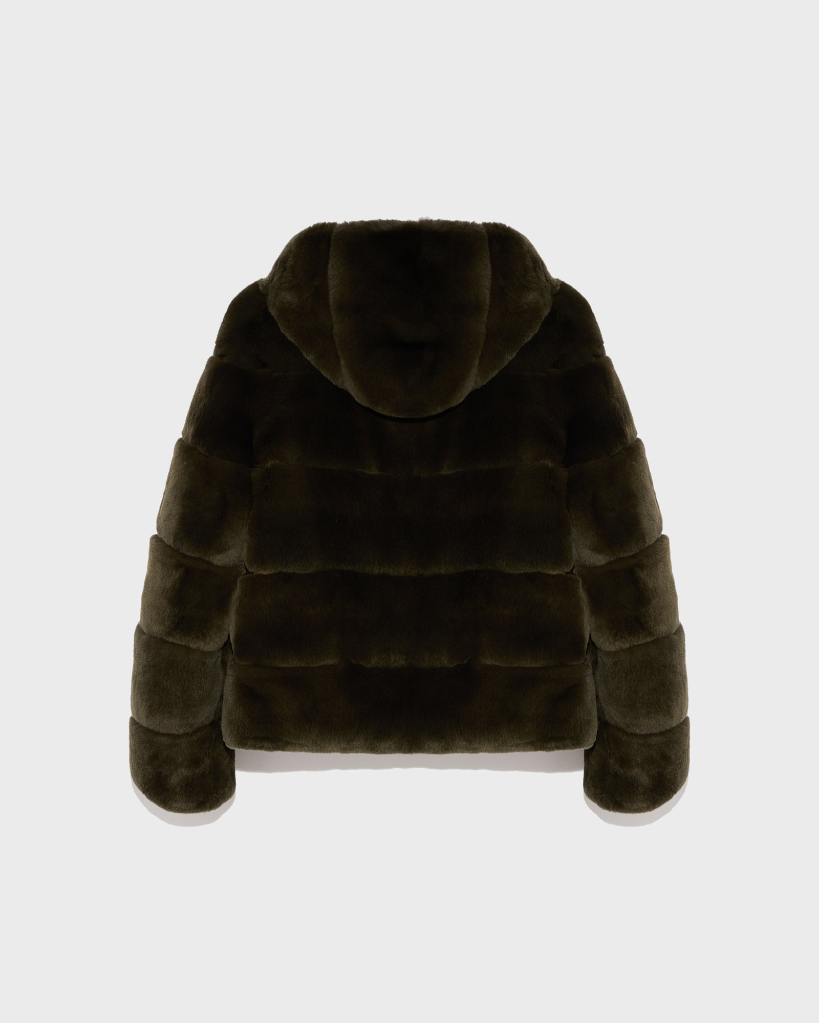 Winter sale & boxing day Yves Salomon -Short reversible parka in fabric and rex rabbit fur