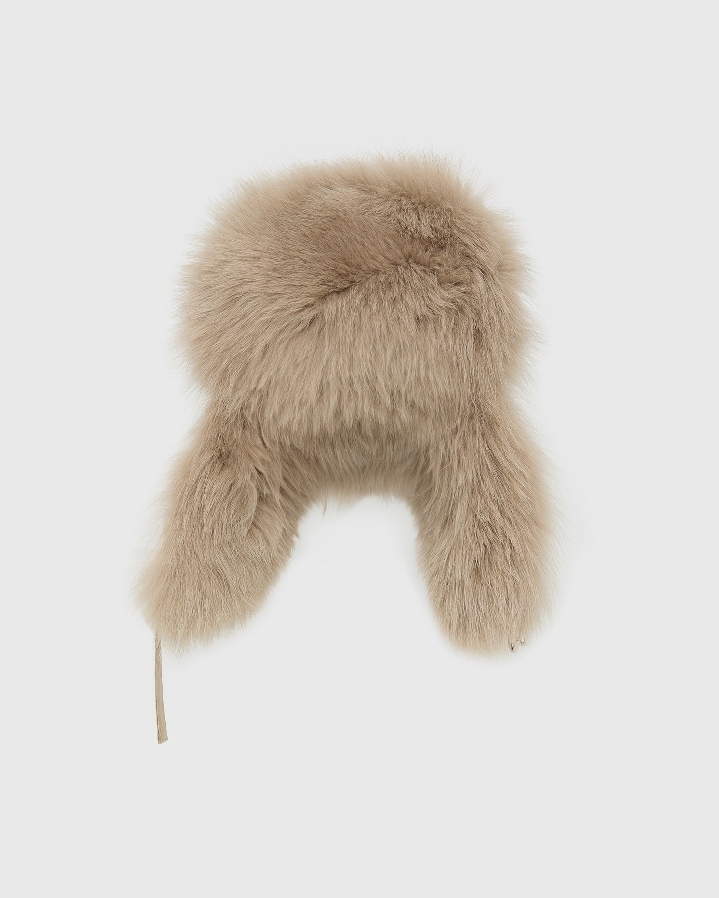 Technical fabric ushanka with fox fur