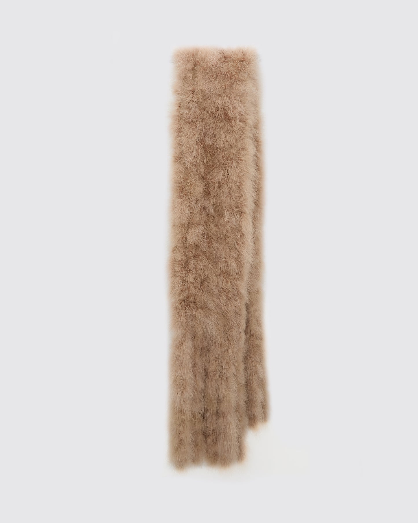 Maxi feather fringe scarf - Yves Salomon