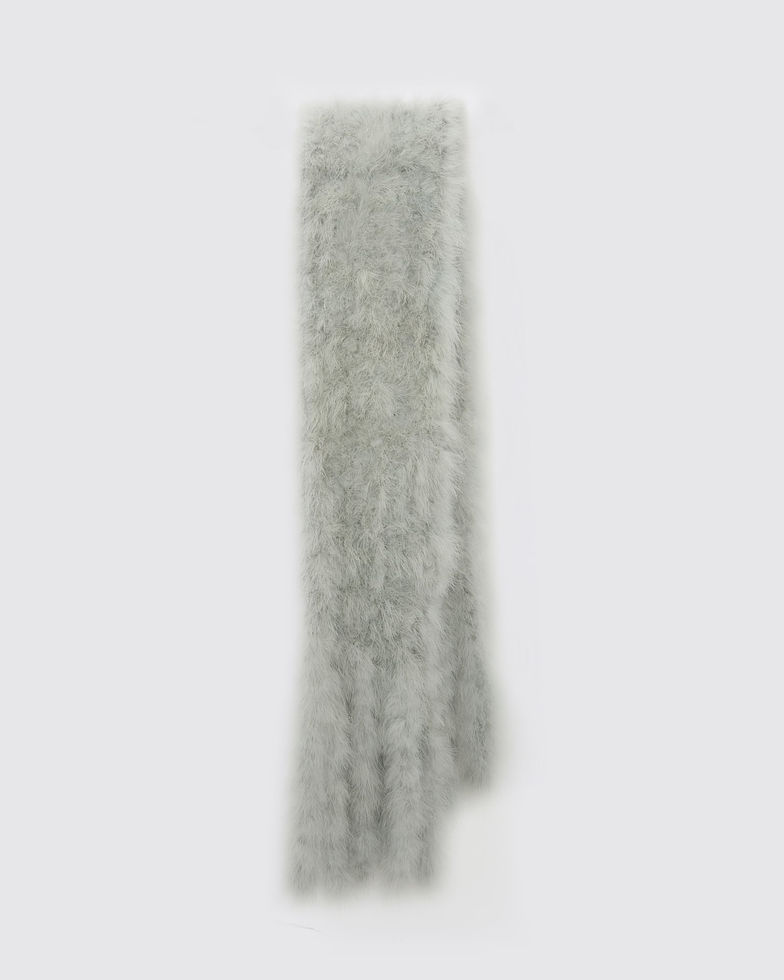 Maxi feather fringe scarf - Yves Salomon