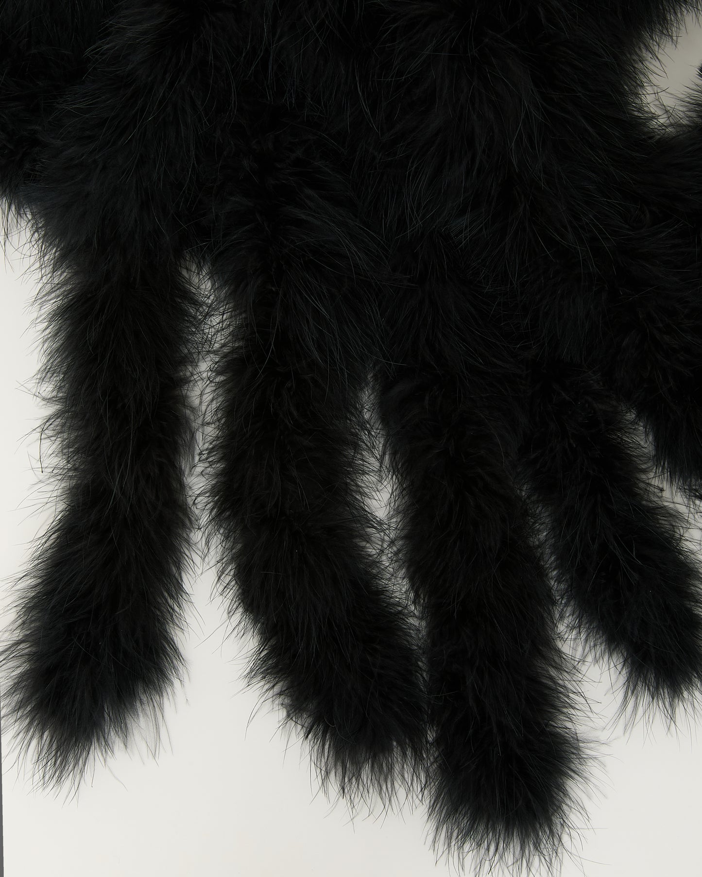 Maxi feather fringe scarf - Yves Salomon