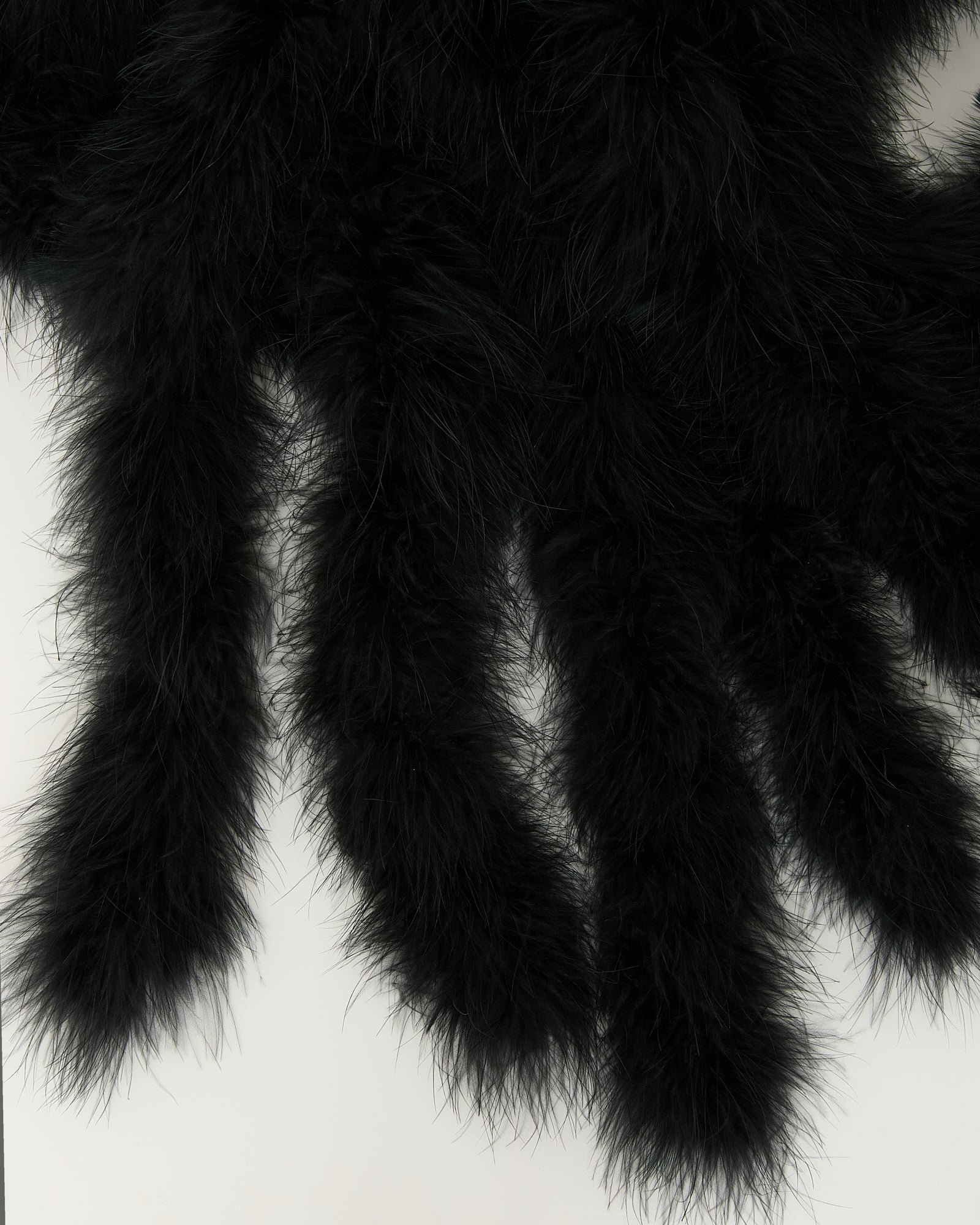 Maxi feather fringe scarf - Yves Salomon