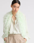 Long feather scarf