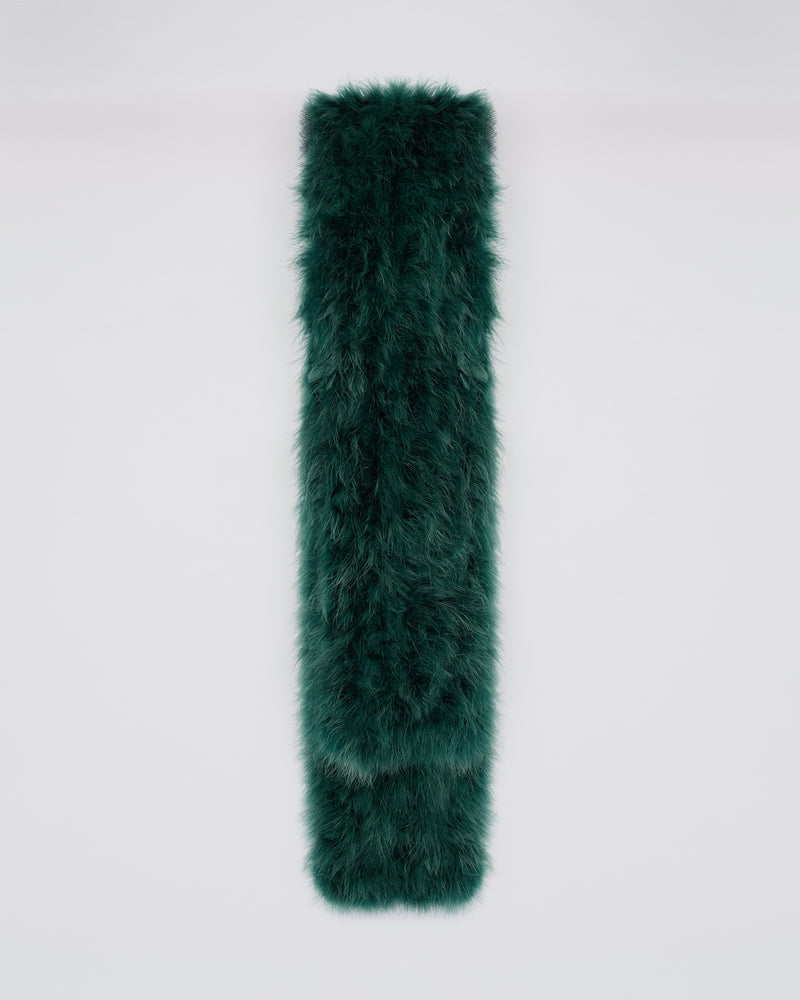 Long feather scarf