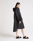 Cape-style parka in technical fabric