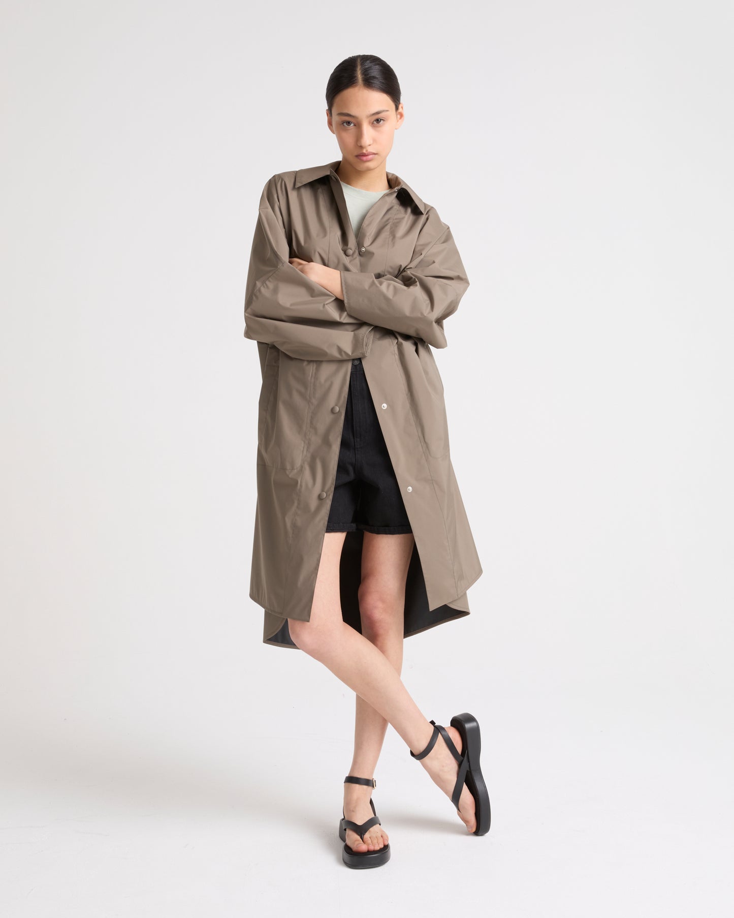 Private sale - Technical fabric cape -Yves Salomon
