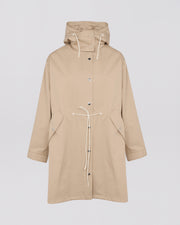 Short fishtail parka in technical fabric