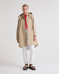 Short fishtail parka in technical fabric