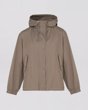 Short parka in waterproof fabric