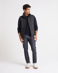 Down waistcoat in waterproof technical fabric