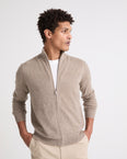 Zipped knit cardigan