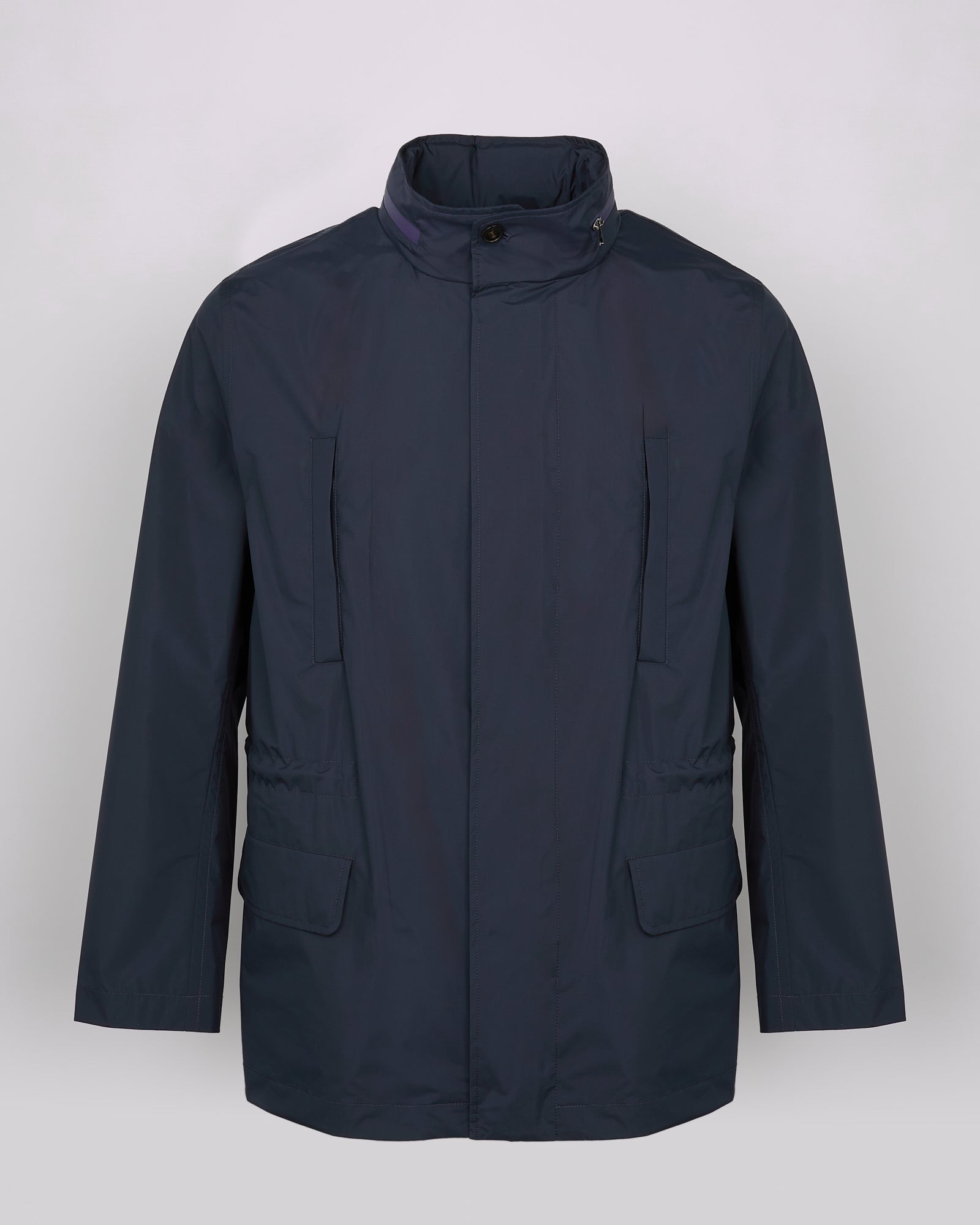 Technical fabric overshirt - blue - Yves Salomon – Yves Salomon US