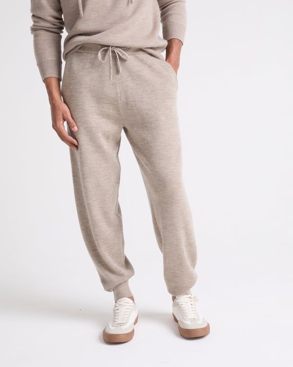 Double-sided cashmere trousers