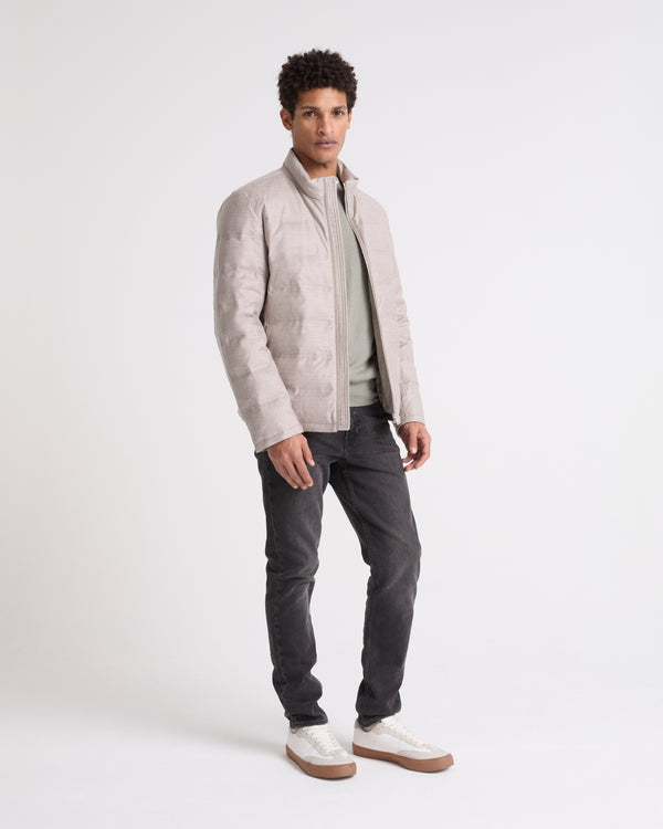 Loro Piana wool-silk fabric down jacket