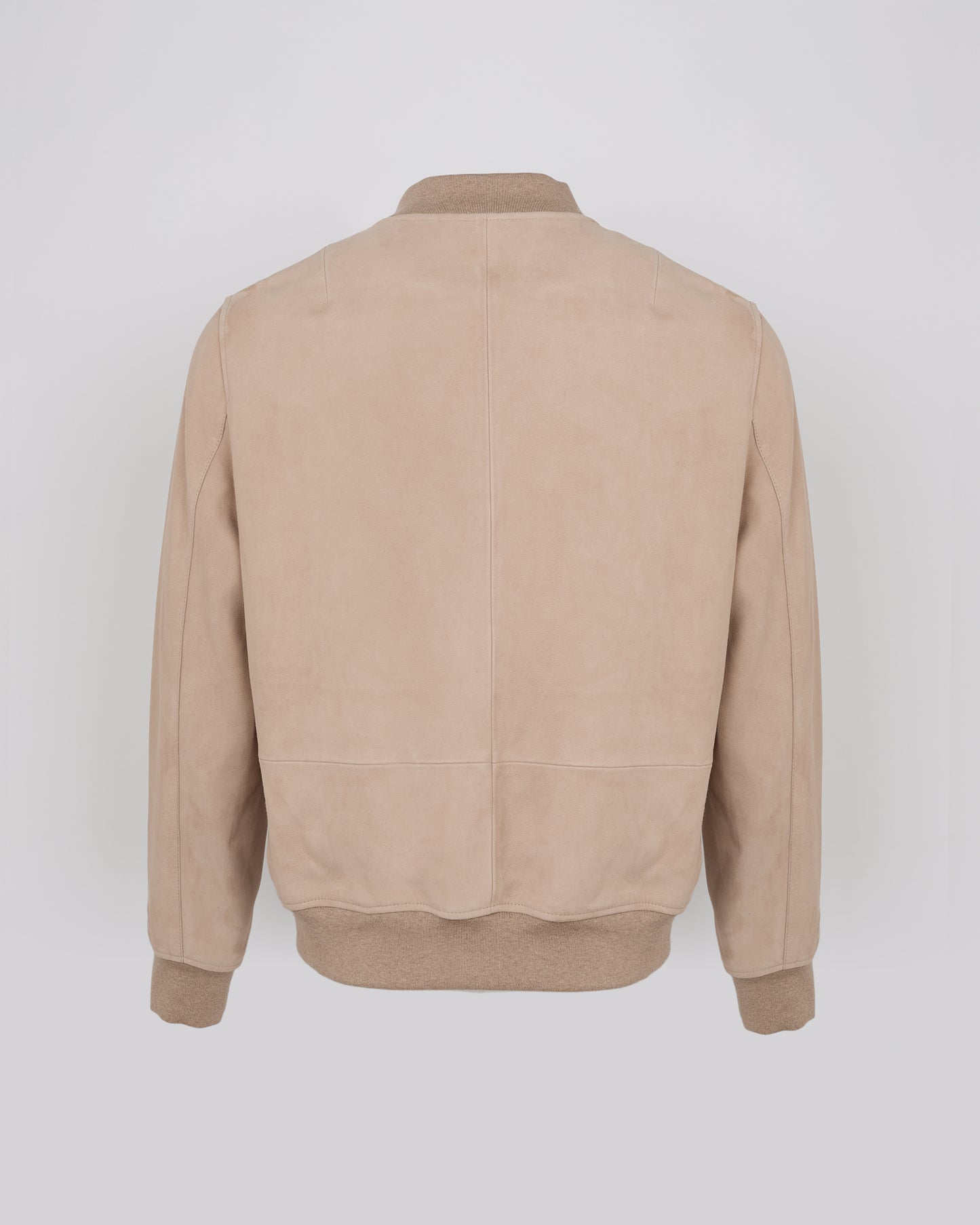Suede leather varsity jacket
