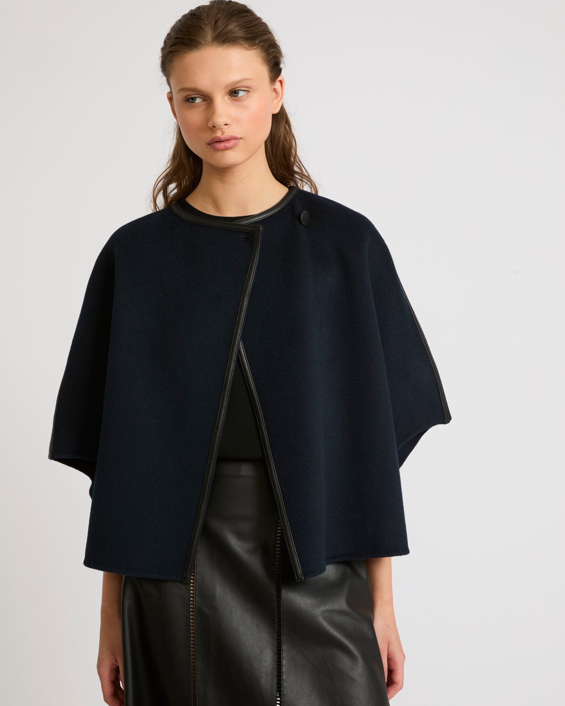 Private sale - Yves Salomon -Short double-sided wool-blend cape