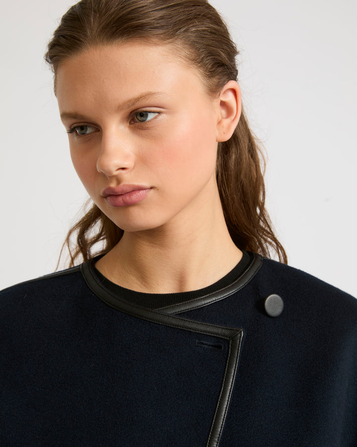 Winter sale & boxing day Yves Salomon -Short double-sided wool-blend cape