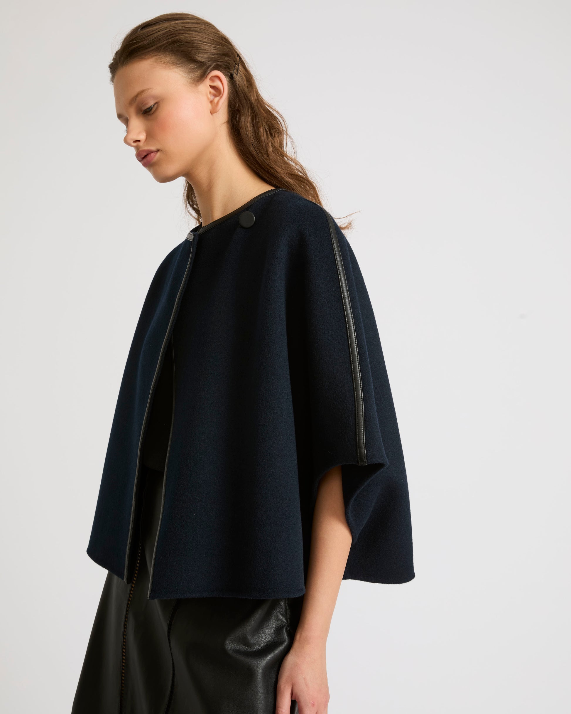 Private sale - Yves Salomon -Short double-sided wool-blend cape
