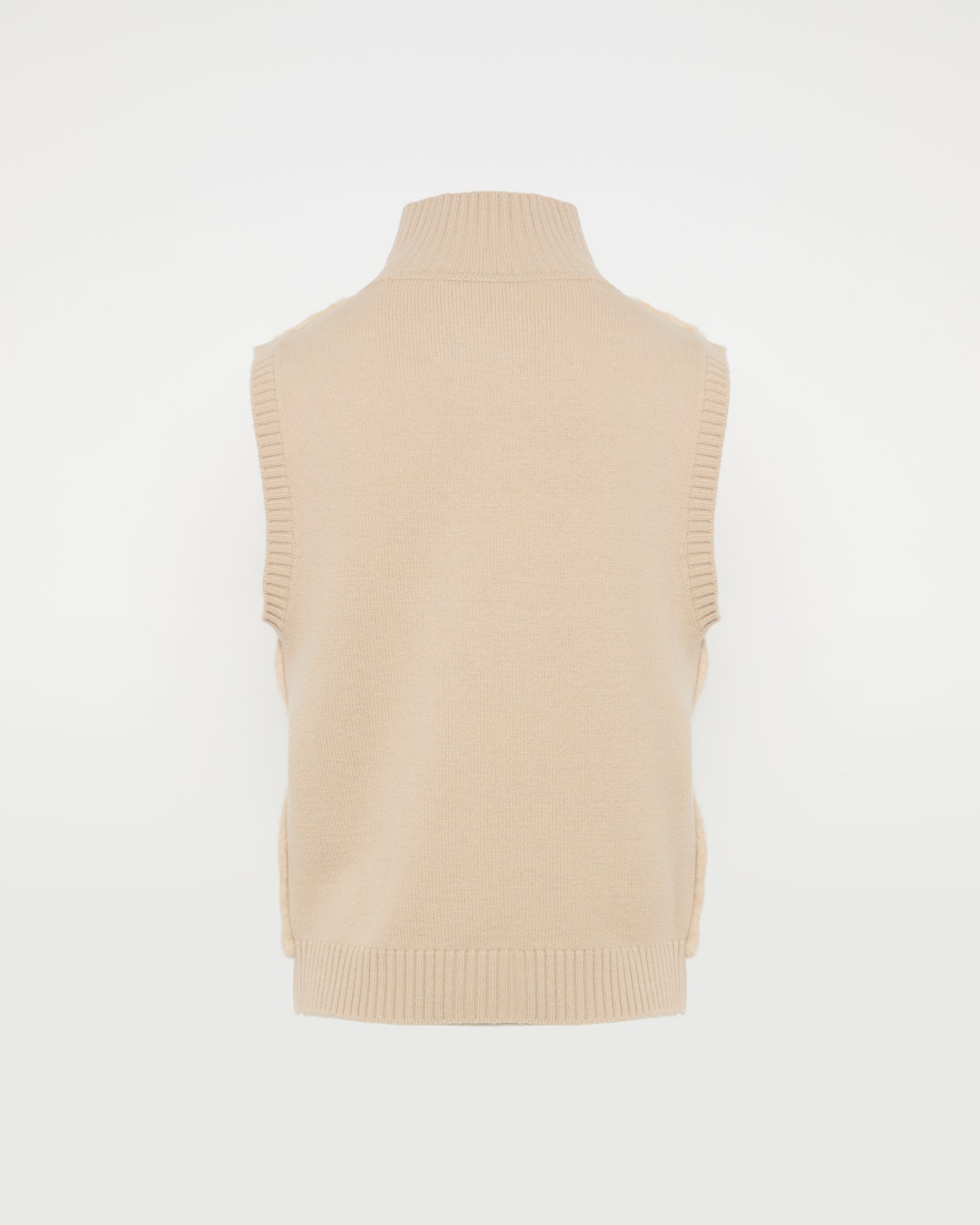 Merino knit and mink fur gilet -Yves Salomon