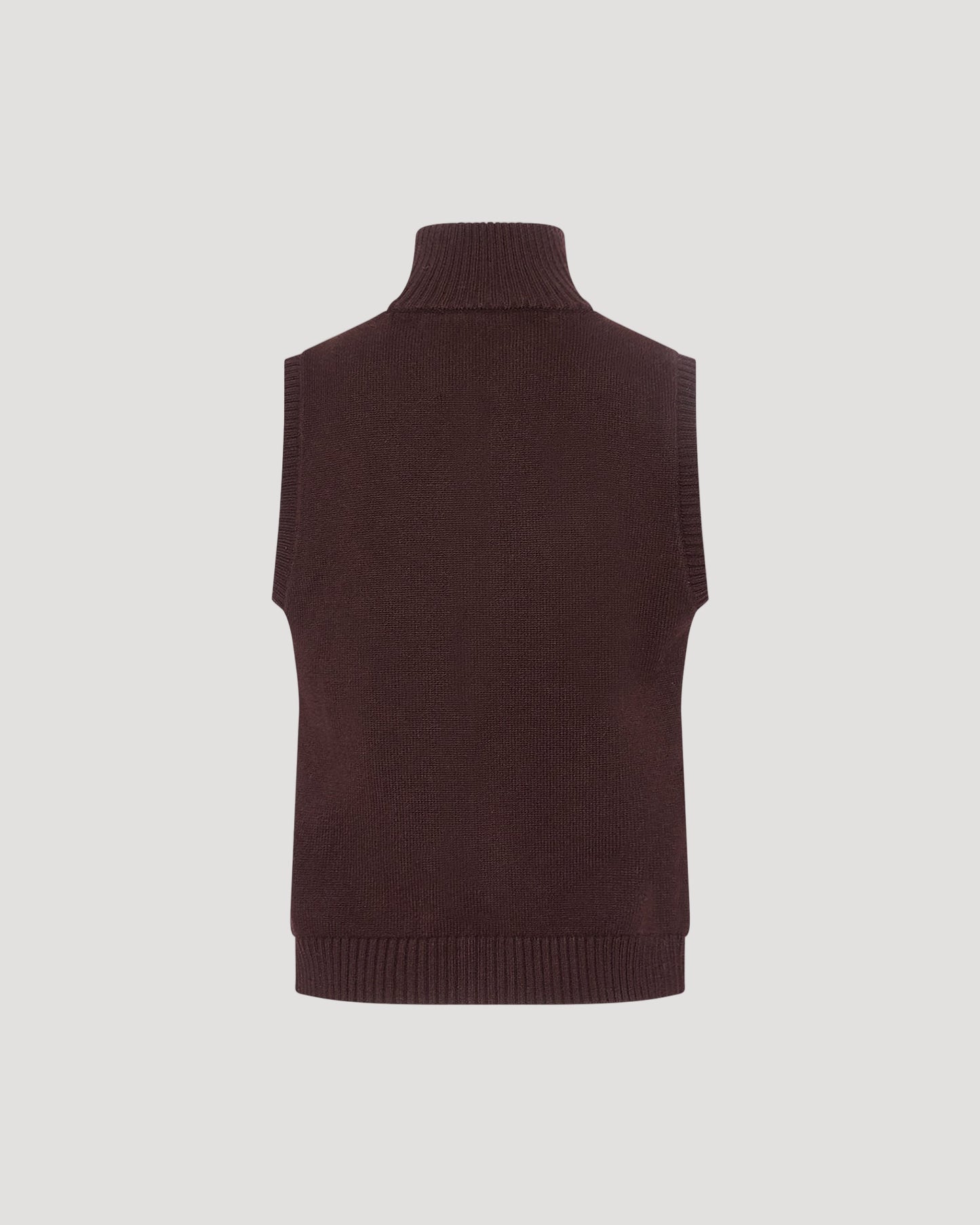 Merino knit and mink fur gilet