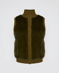 Merino knit and mink fur gilet