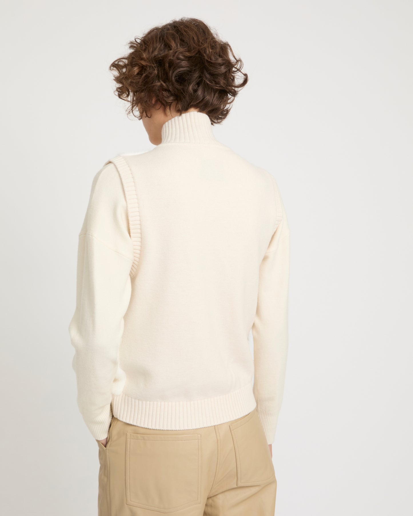 Merino knit and mink fur gilet -Yves Salomon