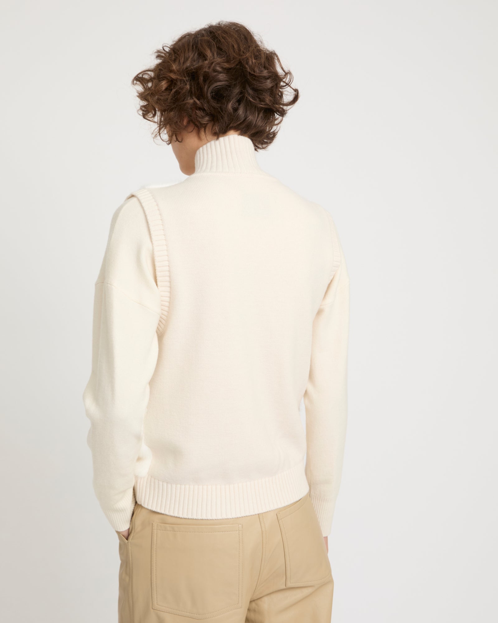Merino knit and mink fur gilet -Yves Salomon