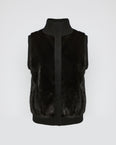 Merino knit and mink fur gilet