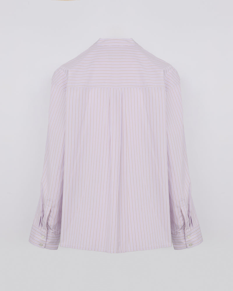 Striped cotton poplin blouse