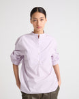Striped cotton poplin blouse