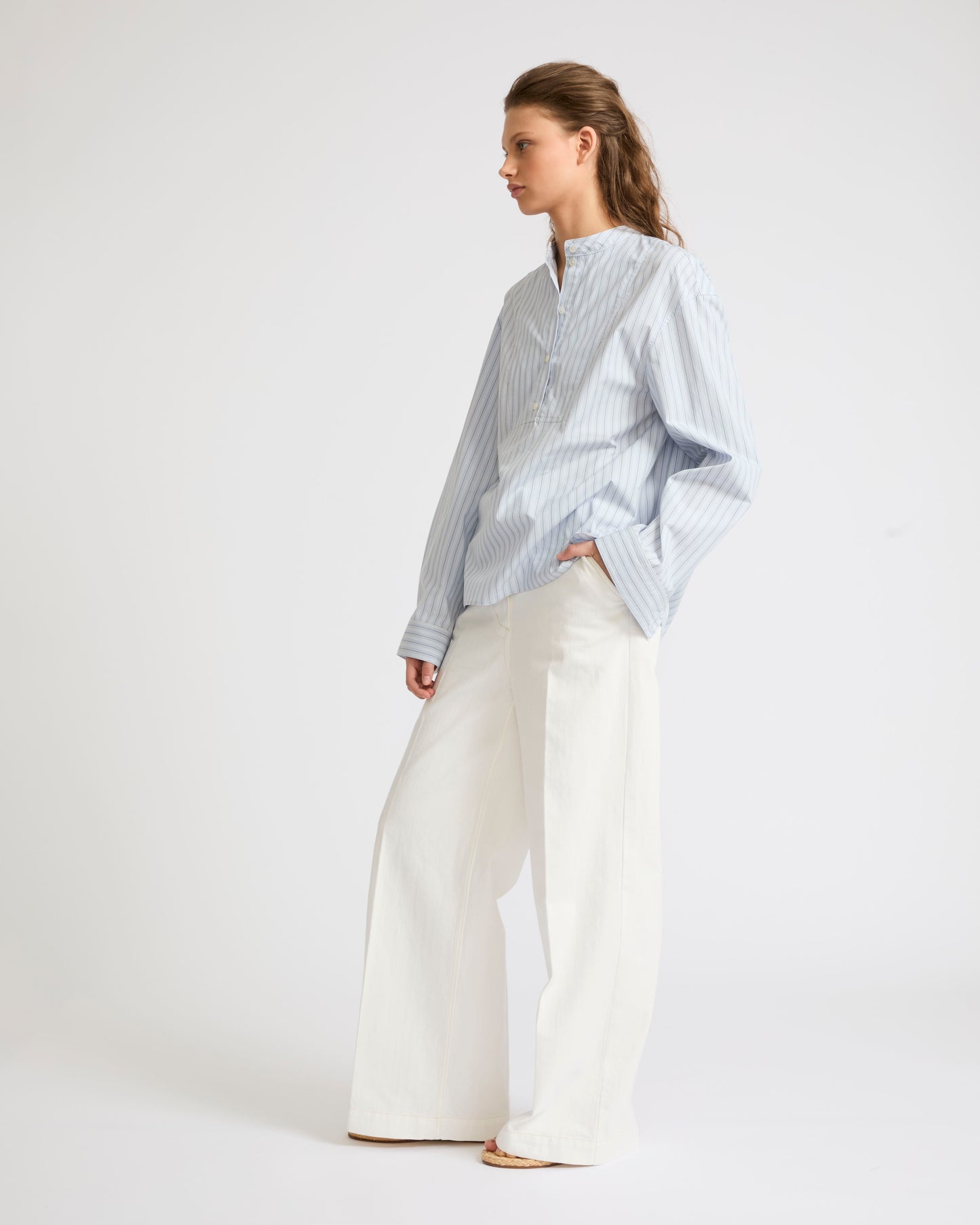 Private sale - Striped cotton poplin blouse -Yves Salomon