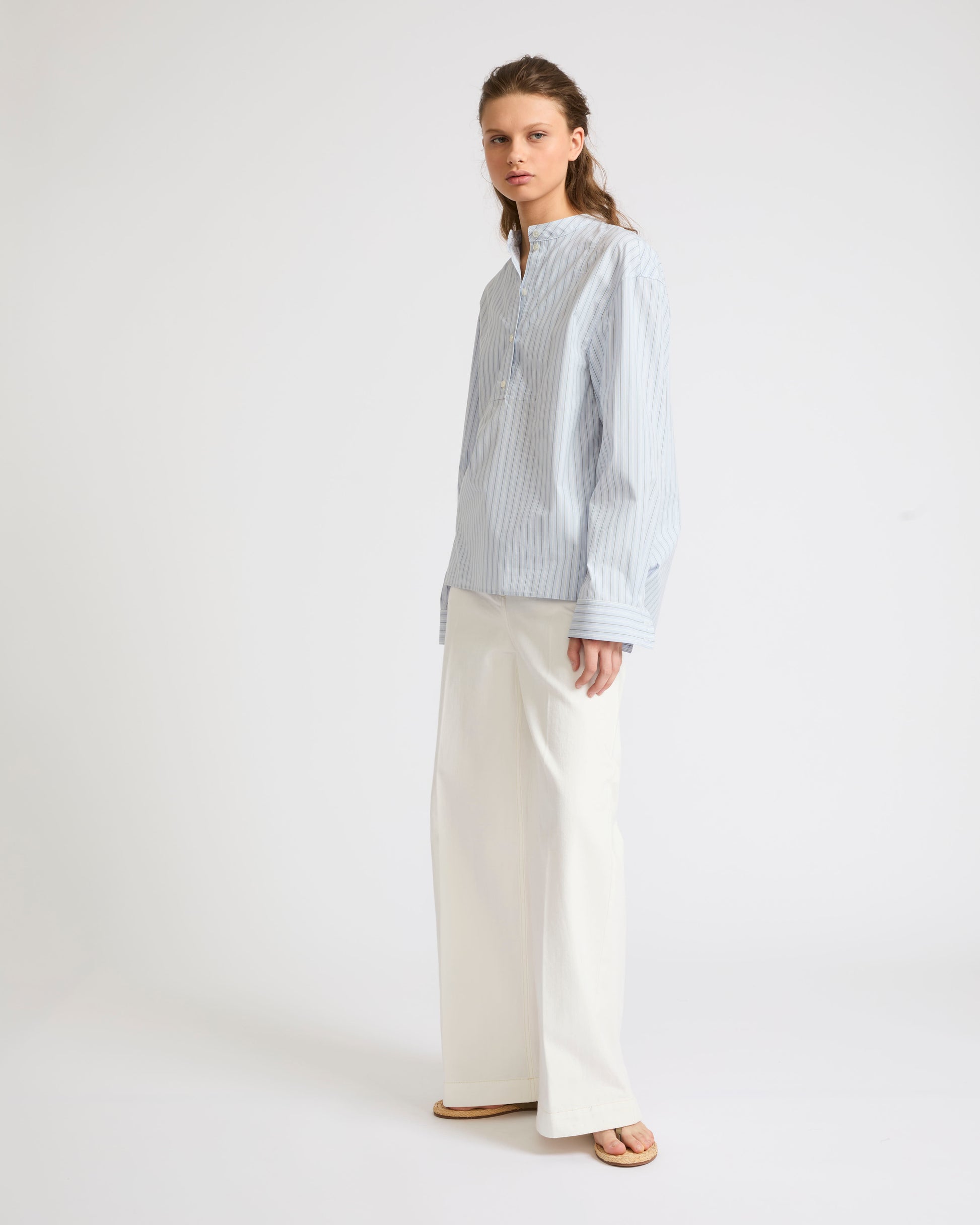 Private sale - Striped cotton poplin blouse -Yves Salomon