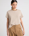 Wool-cashmere knit t-shirt