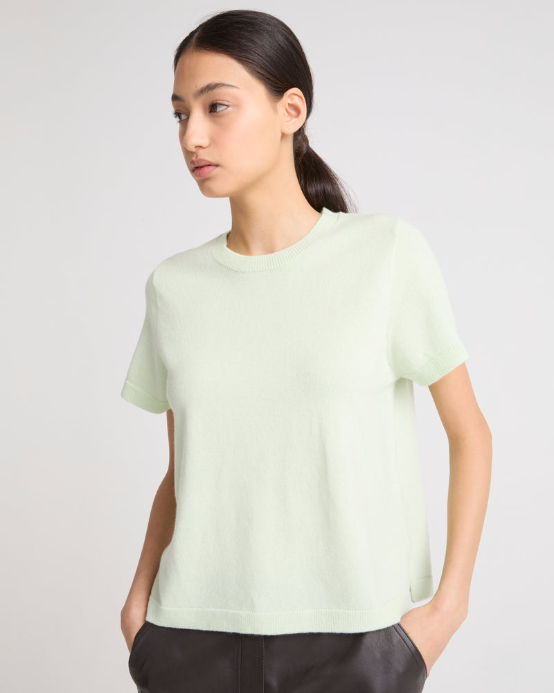 Wool-cashmere knit t-shirt