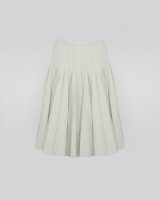 Pleated skirt in fine lamb leather