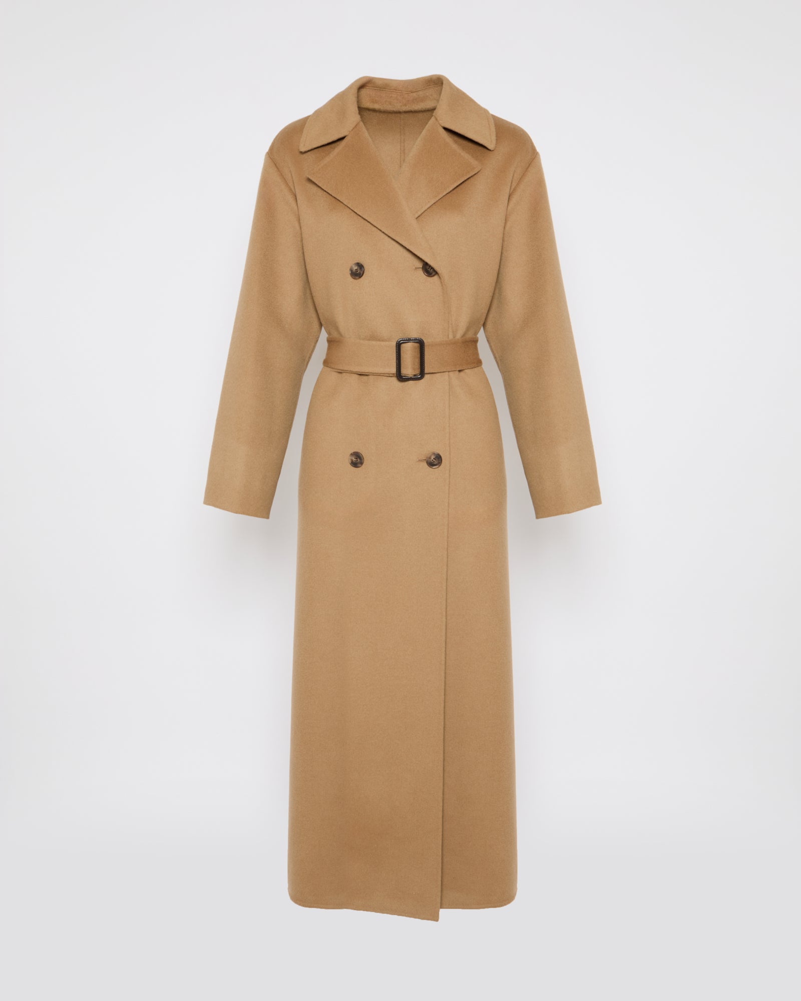Double-sided wool trench coat - camel - Private sale – Yves Salomon US