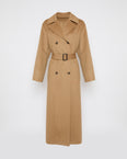 Double-sided wool-blend trench coat