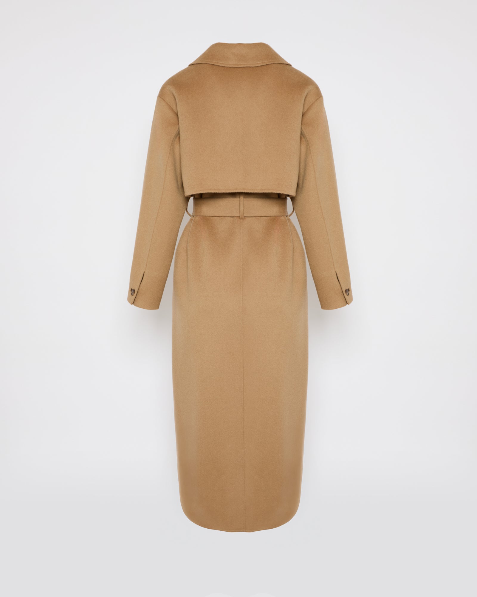 Double-sided wool trench coat - camel - Private sale – Yves Salomon US